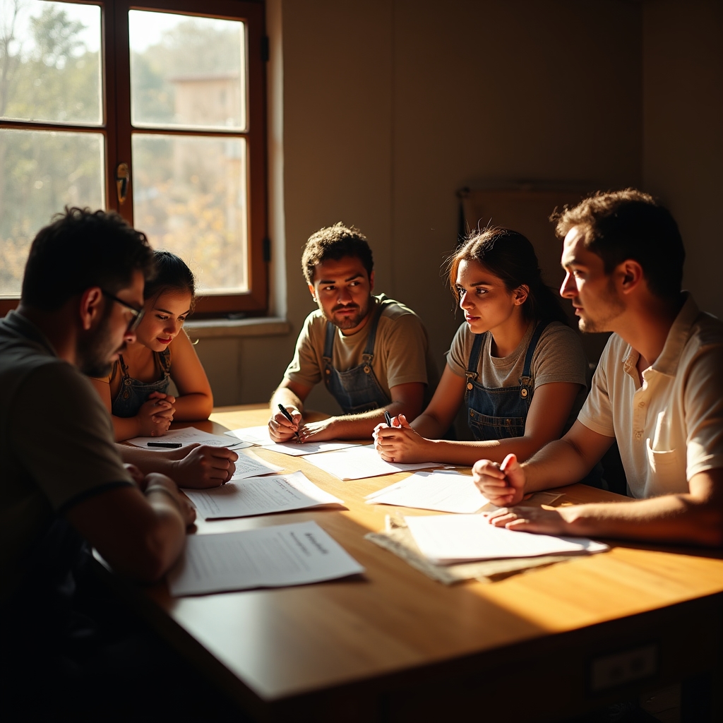 Group of informal workers attending a financial education workshop